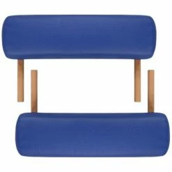 VidaXL Table pliable de massage Bleu 3 zones avec cadre en bois -Autres Soldes image 6 110079