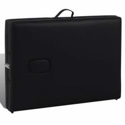 VidaXL Table pliable de massage Noir 3 zones avec cadre en bois -Autres Soldes image 6 110081