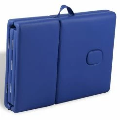 VidaXL Table pliable de massage Bleu 4 zones avec cadre en bois -Autres Soldes image 6 110093