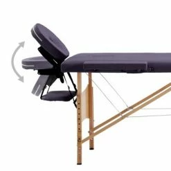 VidaXL Table de massage pliable 4 zones Bois Violet 11 VidaXL Table de massage pliable 4 zones Bois Violet -Autres Soldes image 6 110192