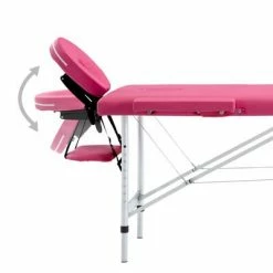 VidaXL Table de massage pliable 4 zones Aluminium Rose 11 VidaXL Table de massage pliable 4 zones Aluminium Rose -Autres Soldes image 6 110200