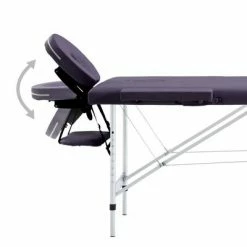 VidaXL Table de massage pliable 4 zones Aluminium Violet -Autres Soldes image 6 110201