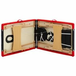 VidaXL Table de massage pliable 2 zones Bois Noir et rouge -Autres Soldes image 6 110206
