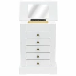 VidaXL Boîte à bijoux avec miroir MDF 25 x 13,5 x 34 cm -Autres Soldes image 6 245753