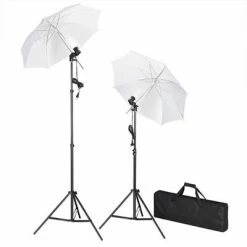 VidaXL Kit de studio photo avec lampes toile de fond et réflecteur -Autres Soldes image 6 3067117