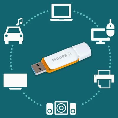 Philips Clé USB 3.0 Snow 128 Go Blanc et orange 6 Philips Clé USB 3.0 Snow 128 Go Blanc et orange – Image 6
