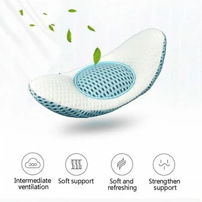 Konbanwa Coussin de soutien du dos Bleu et blanc 6 Konbanwa Coussin de soutien du dos Bleu et blanc – Image 6