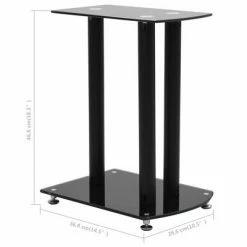 VidaXL Supports de haut-parleur Aluminium 2 pcs Verre de sécurité Noir -Autres Soldes image 6 50911