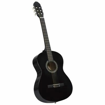VidaXL Jeu de guitare classique de débutant 12 pcs Noir 4/4 39" 6 VidaXL Jeu de guitare classique de débutant 12 pcs Noir 4/4 39" – Image 6