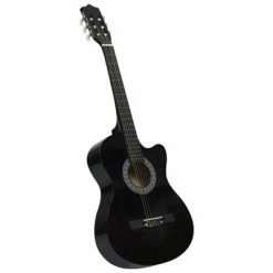 VidaXL Ensemble de guitare découpée classique 12 pcs 6 cordes Noir 38" -Autres Soldes image 6 70133