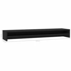 VidaXL Support de moniteur Noir 100 x 24 x 13 cm Aggloméré -Autres Soldes image 6 800334