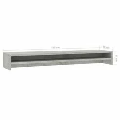 VidaXL Support de moniteur Gris béton 100 x 24 x 13 cm Aggloméré -Autres Soldes image 6 800337